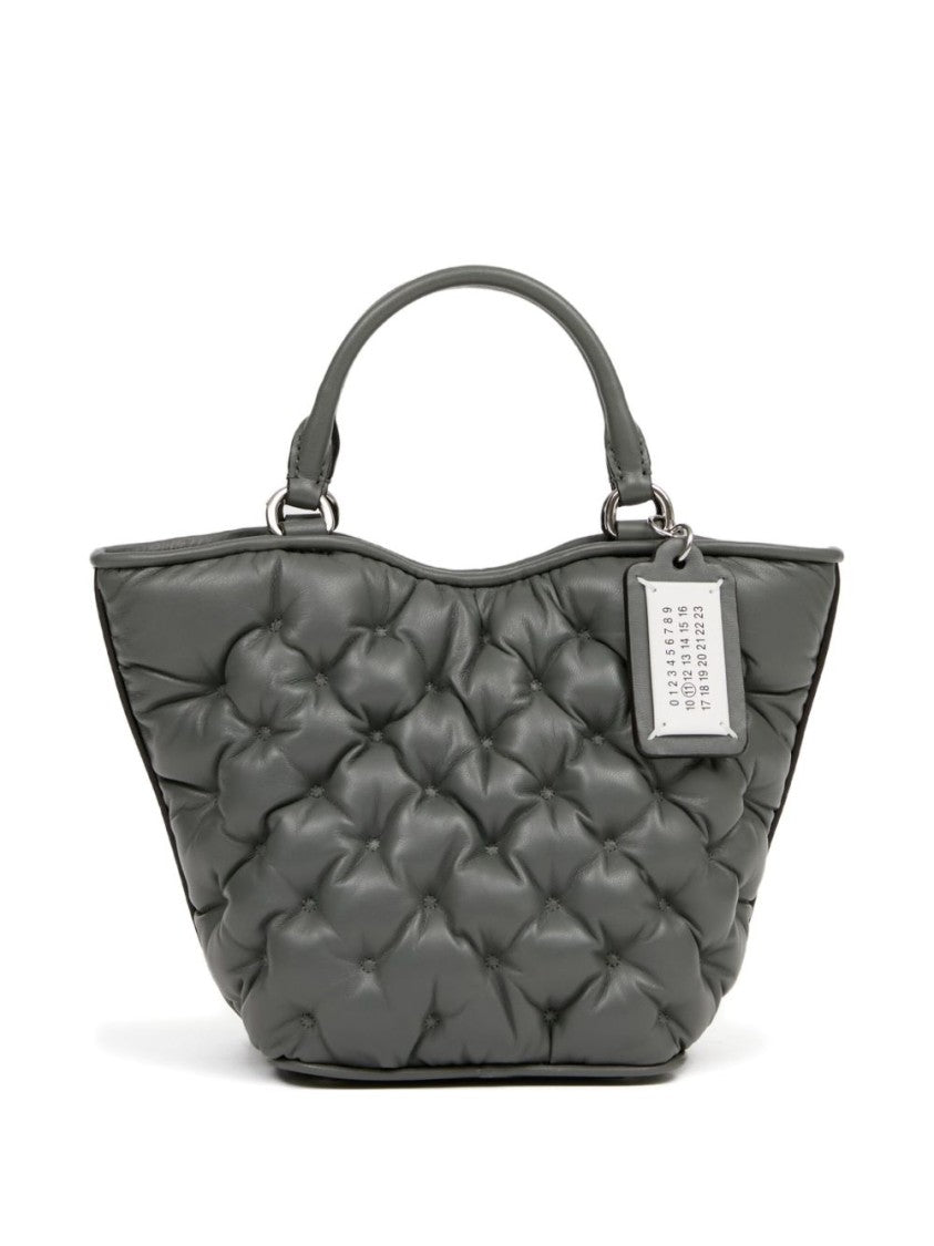Maison Margiela Mini Quilted Tote Bag With Trapezoidal Shape