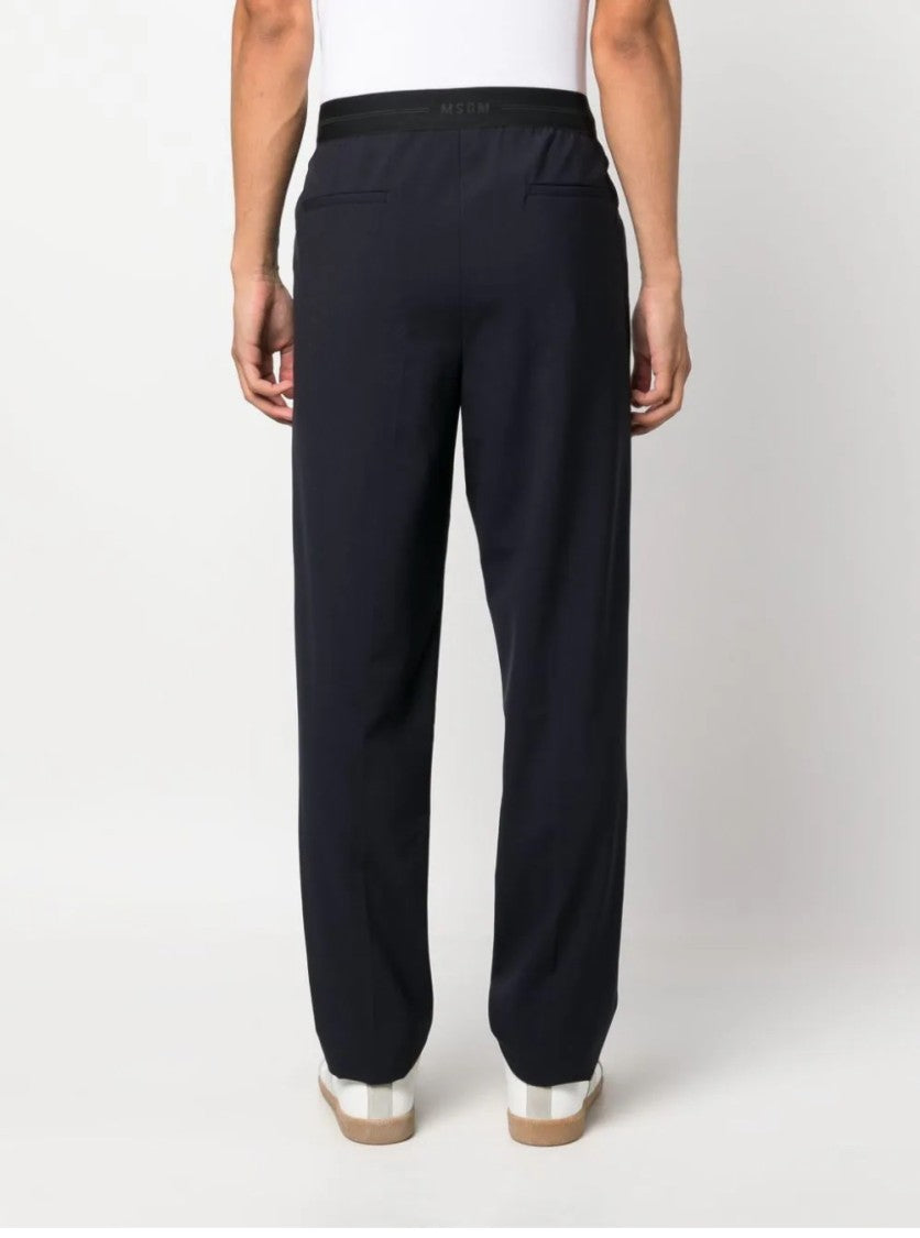 Msgm Tailored Black Trousers With Slim Fit