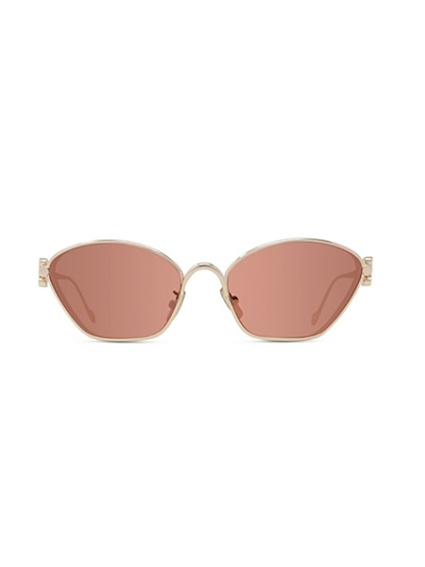 Loewe Angular Frame Sunglasses With Chic Metallic Finish