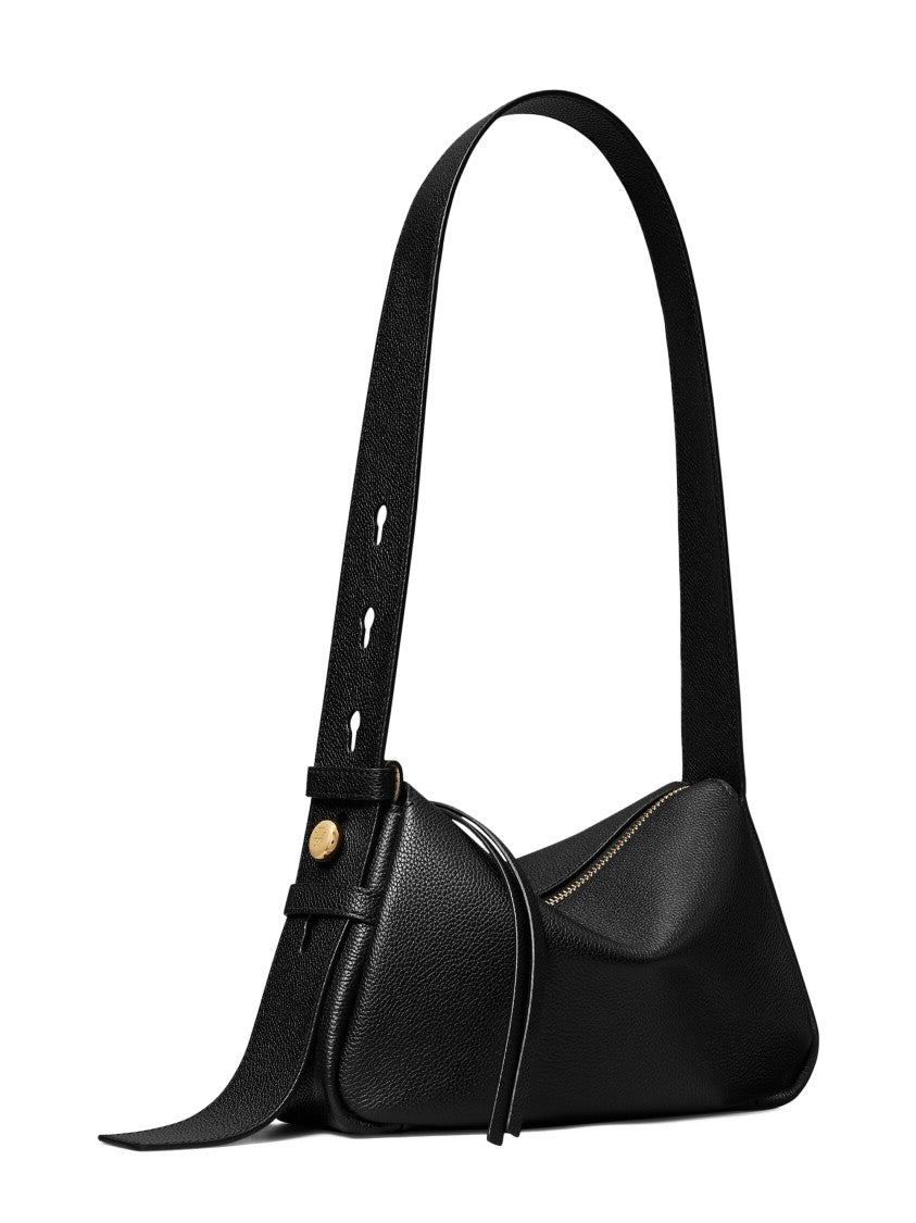 Tory Burch Compact Black Shoulder Bag With Chain Strap