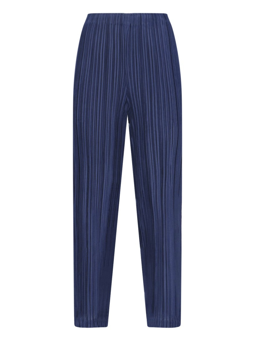 Pleats Please Blue Pleated Slim Pants
