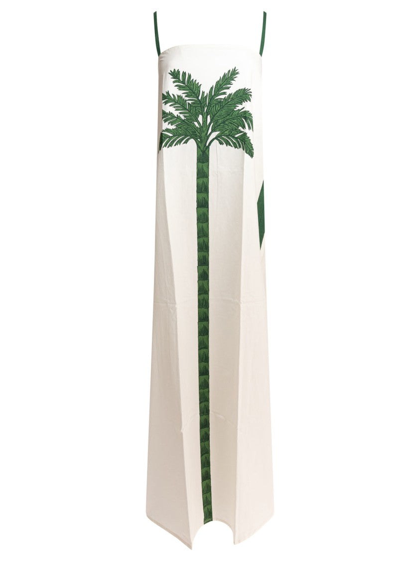 Tallulah Maxi Dress With Green Palm Tree Graphic