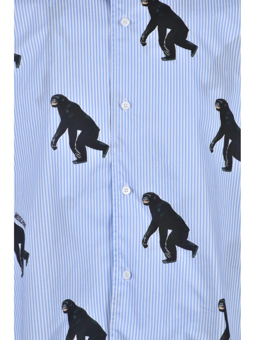 Moschino Couture Striped Shirt - White/Light Blue