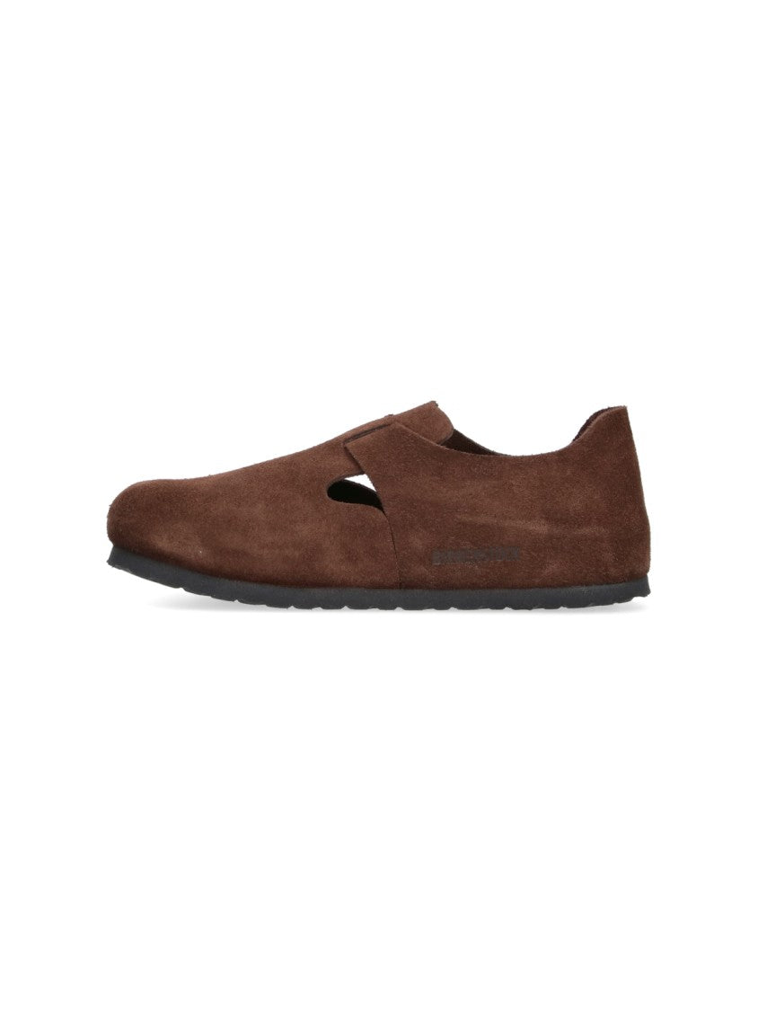 Birkenstock Brown Closed-Toe Adjustable Suede Sandals