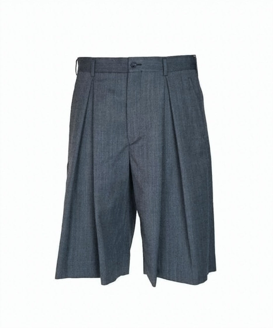 Comme Des Garçons Tailored Grey Shorts With Structured Fit