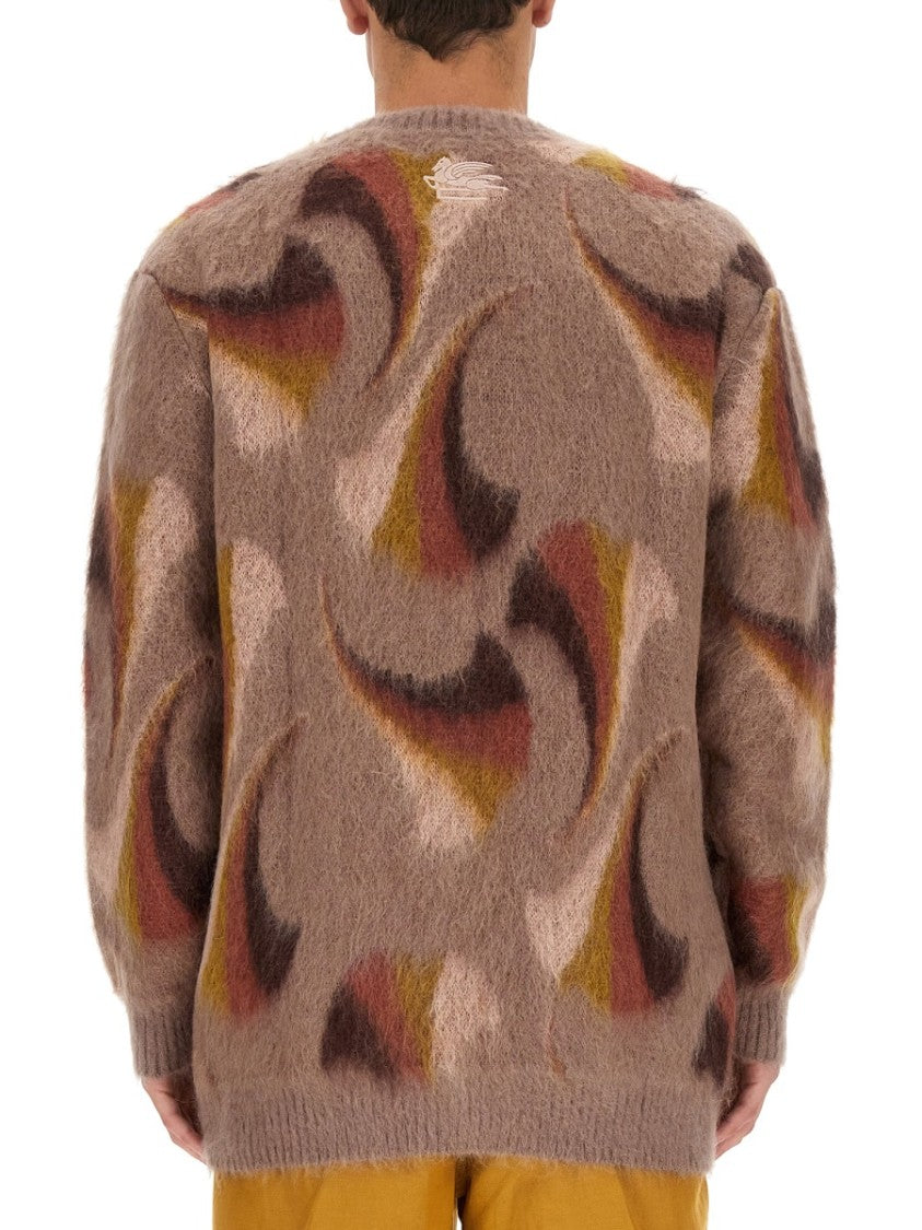 Etro Relaxed V-Neck Cardigan With Textured Surface