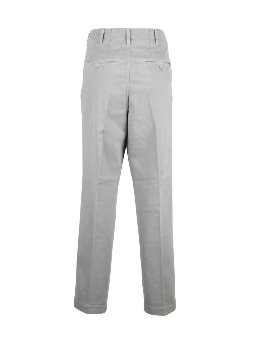 Dondup Light Grey Janis Tailored Straight-Leg Trousers