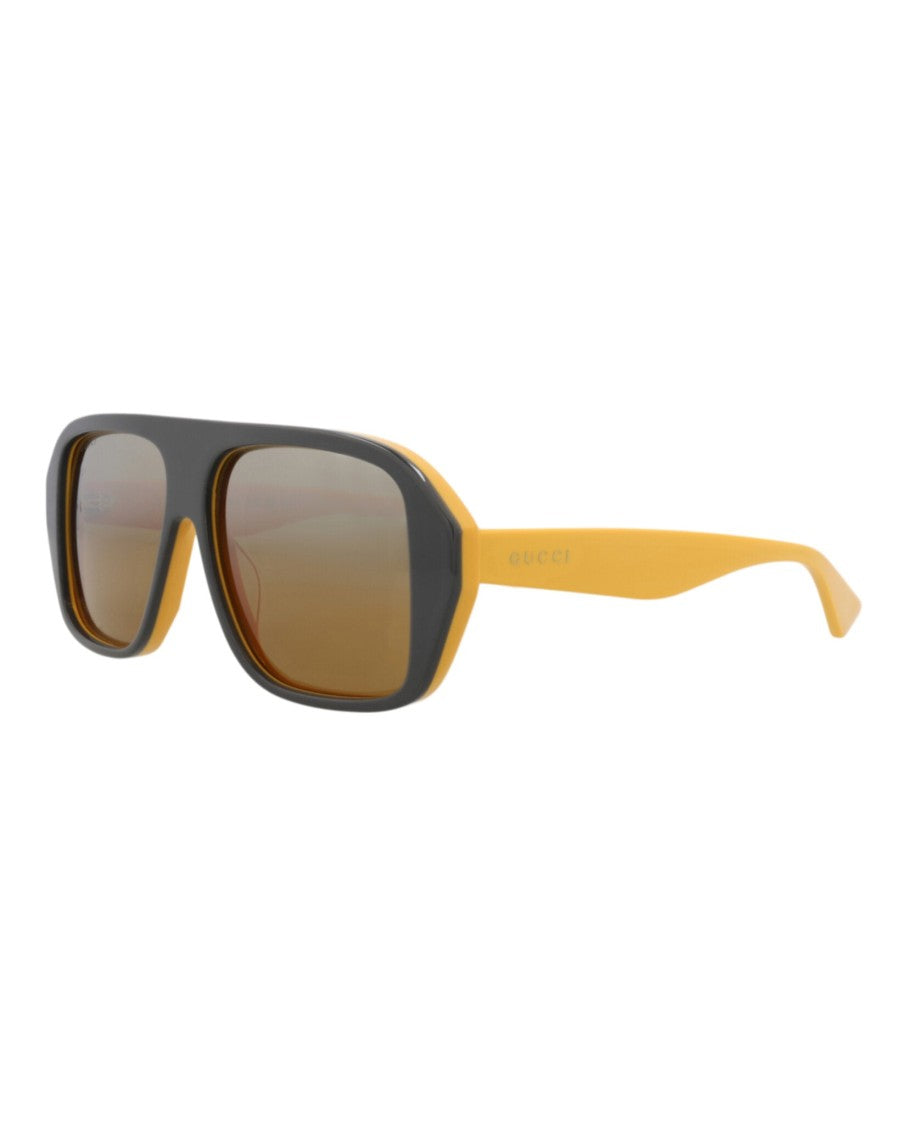 Gucci Aviator-Frame Recycled Acetate Sunglasses With Two-Tone Design