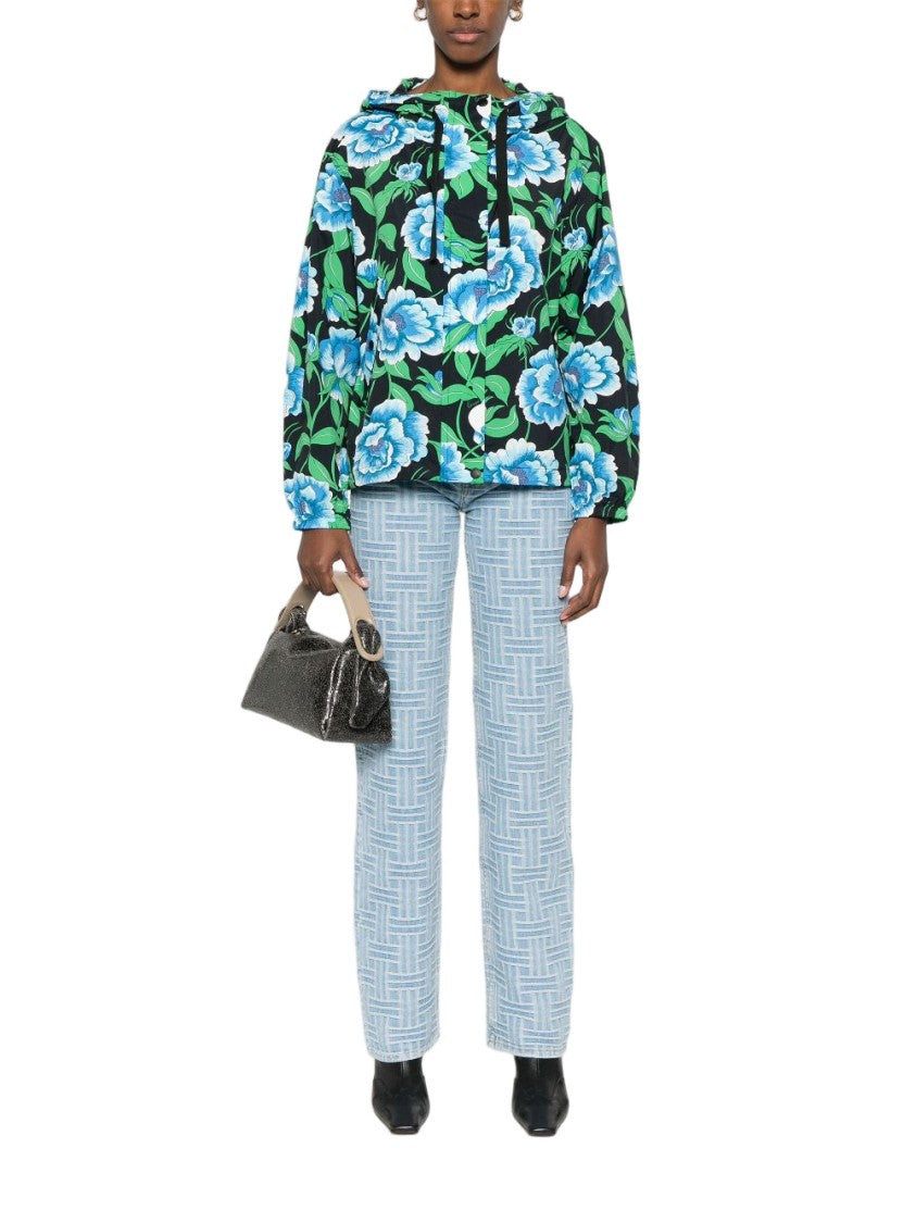 Kenzo Light Blue Logo Patch Denim Trousers