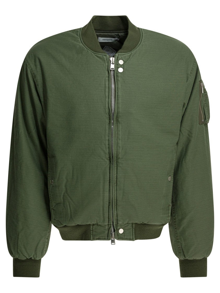 Nonnative Boxy Fit Trooper Puff Bomber Jacket With Double-Slider Zipper