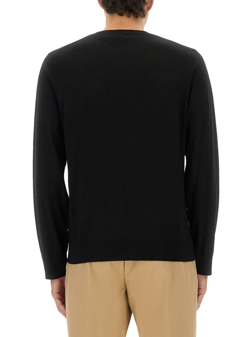 Paul Smith Merino Wool Jersey With Striped Detailing