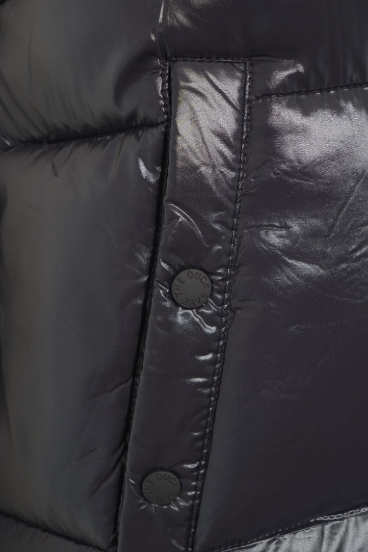 Save The Duck Plumtech-Filled Black Puffer Gilet With High Collar