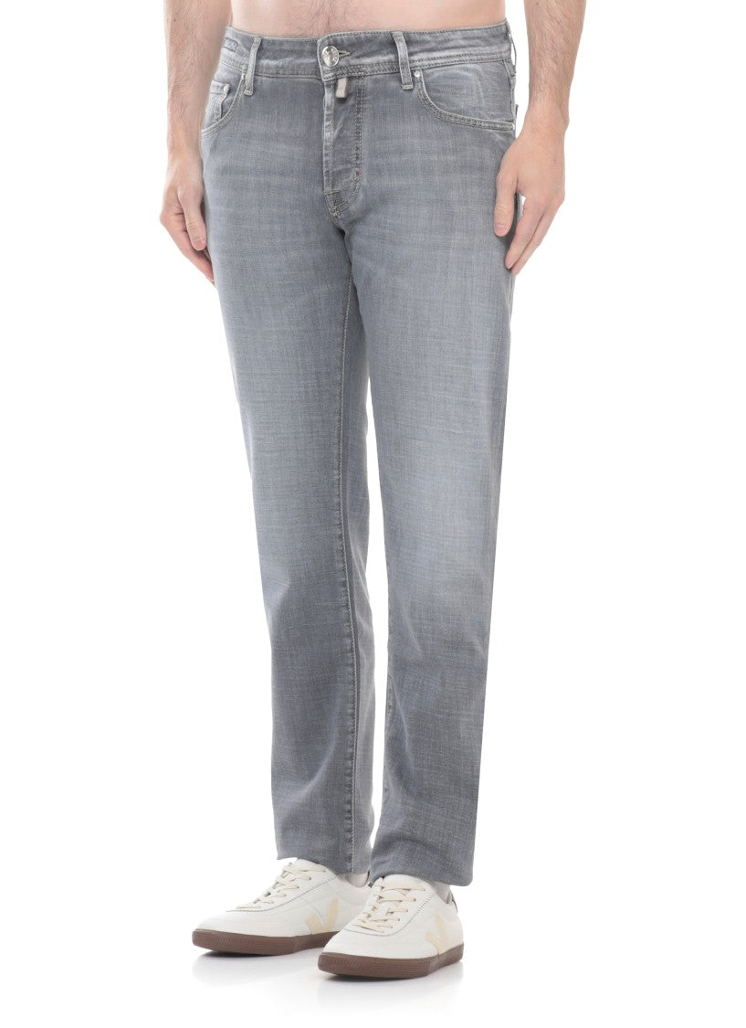 Jacob Cohen Grey Nick Slim Cotton Jeans