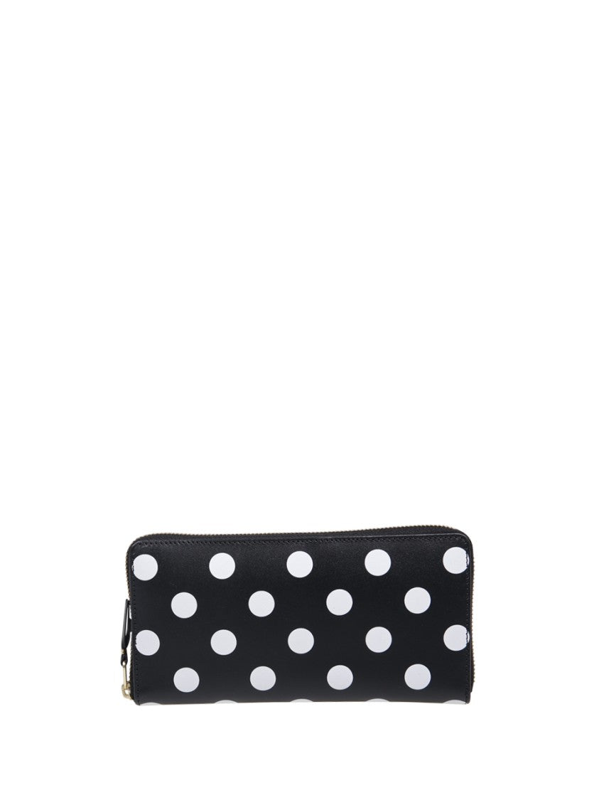 Comme Des Garçons Dots Printed Zip Around Wallet