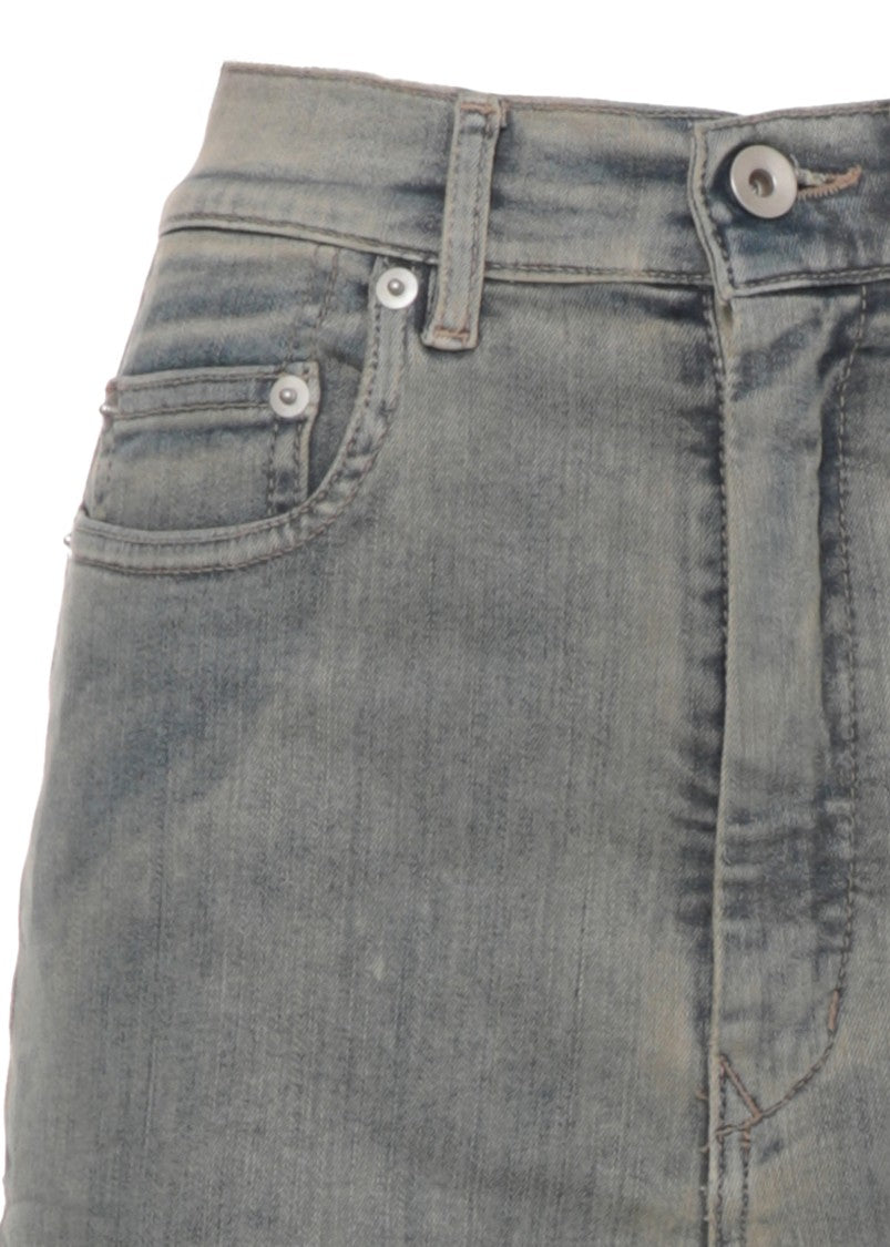 Drkshdw Light Blue Flared Cotton Denim Jeans