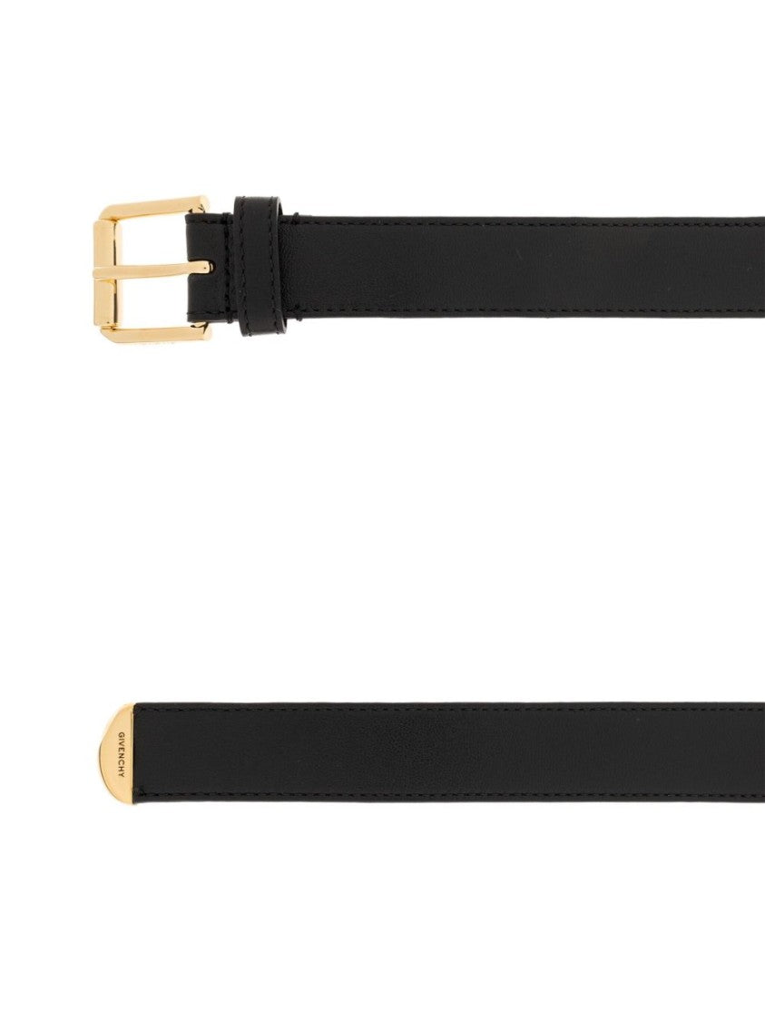 Givenchy Black Silk And Nylon Logo Belt