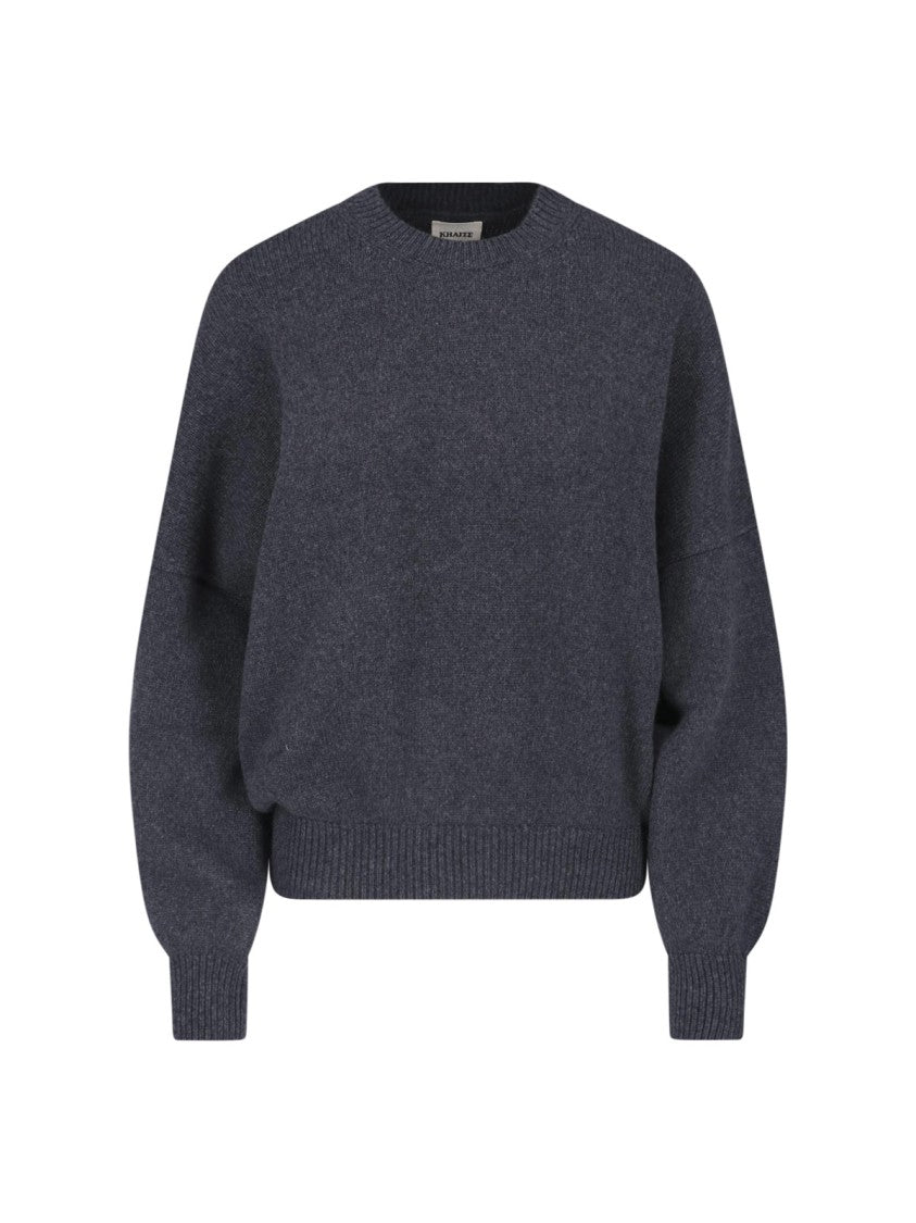 Khaite Cashmere Knit Sweater With Ribbed Finishes