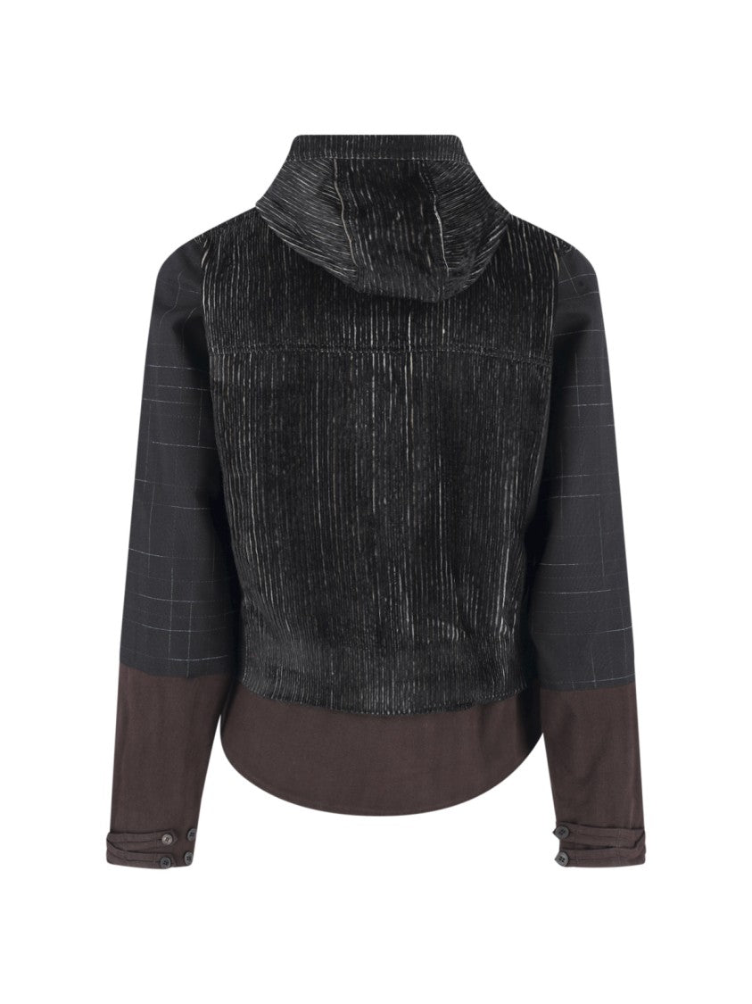 Kiko Kostadinov Black Textured Studded Cutout Jacket