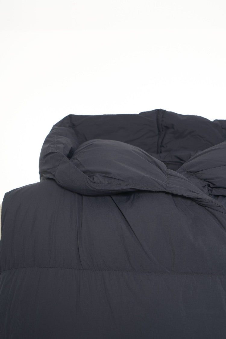 Blauer Quilted Down Gilet With Hood And Full-Length Zipper