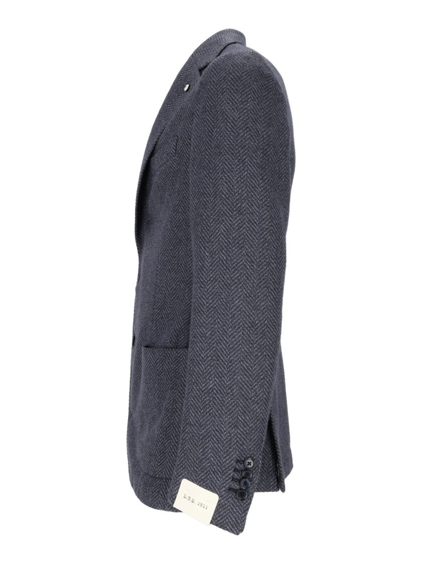 L.B.M. 1911 Drop S Classic Herringbone Blazer