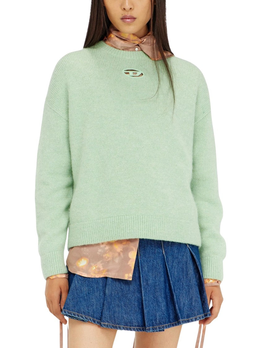 Diesel M-Areeta Maglia Pastel Green Wool Sweater
