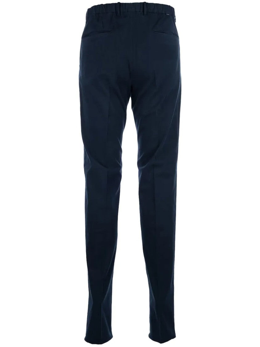 Incotex Navy Slim Fit Tailored Cotton Pants
