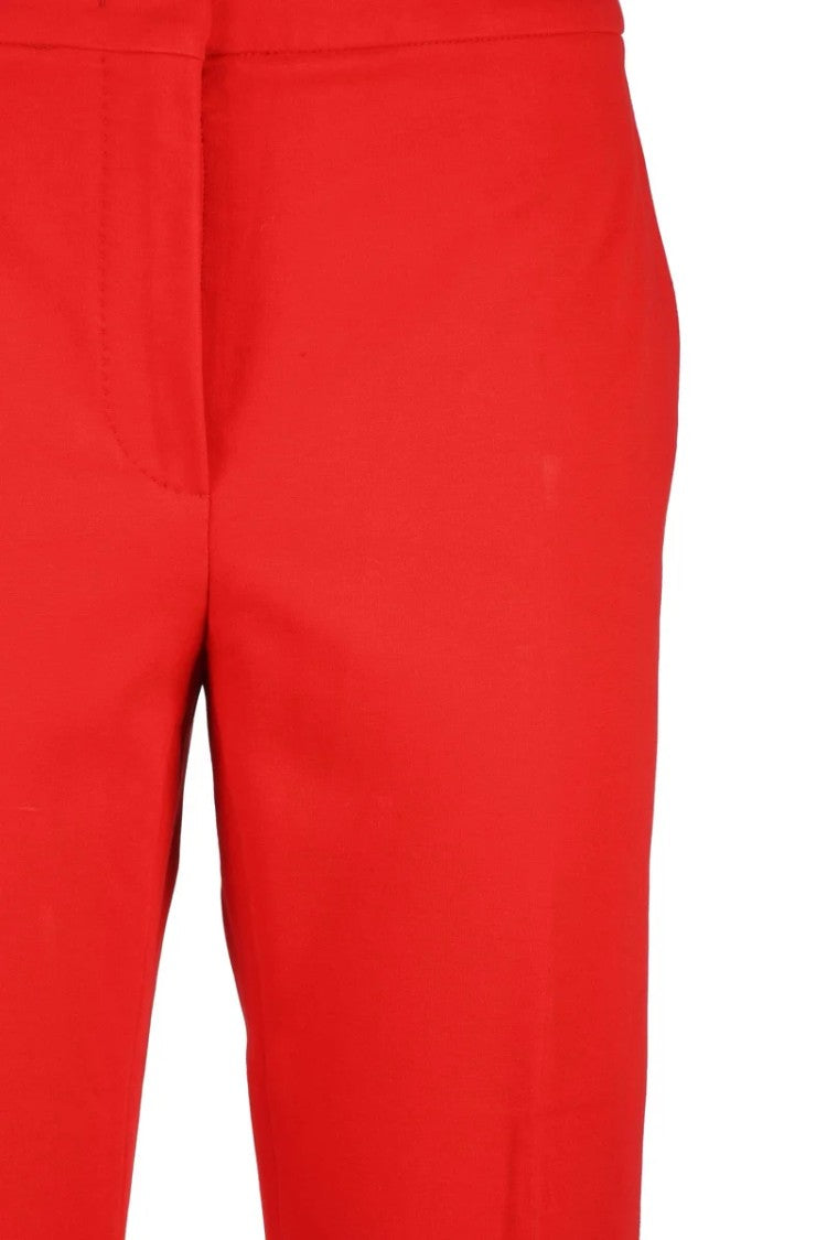Max Mara Medium-Waisted Stretch Viscose Trousers - Red
