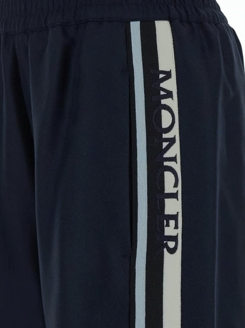 Moncler Relaxed-Fit Jogger Pants With Vertical Side Stripes