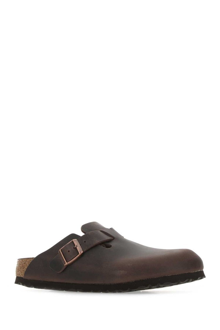 Birkenstock Brown Nabuk Boston Slippers