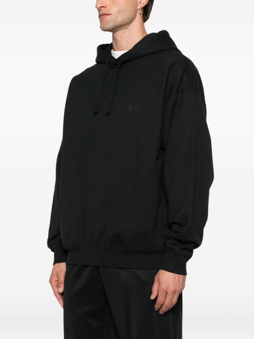 Y-3 Black Sweatshirt With Hood And Drawstring