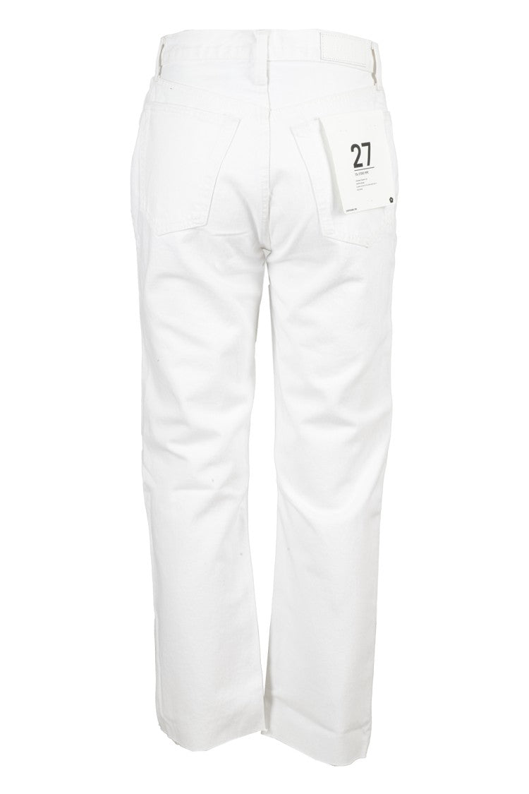 Re/Done 70S Stove Pipe Stove Pipe Jeans In White Denim