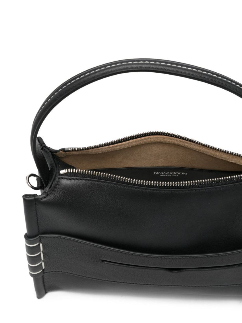 J. W. Anderson Black Rectangular Smooth Full-Grain Handbag