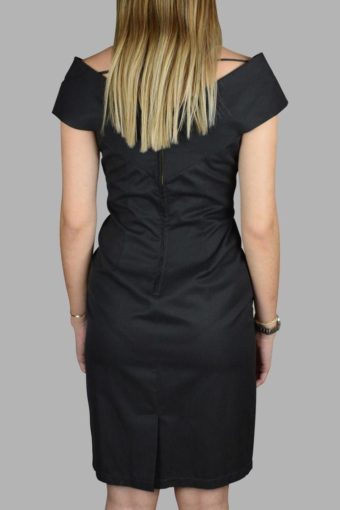 Prada Fitted Gray Cotton Mini Dress