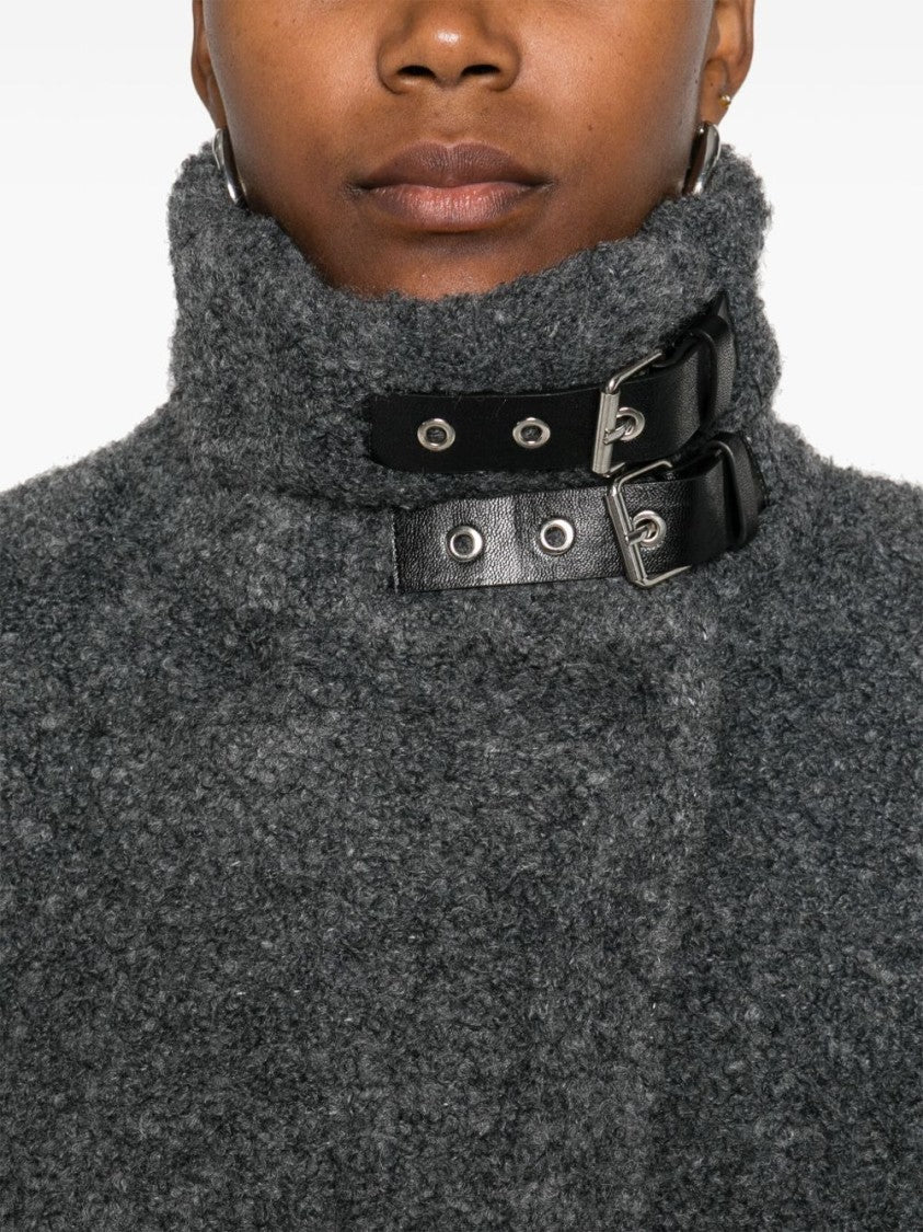 Liu Jo Textured Grey Oversized Coat