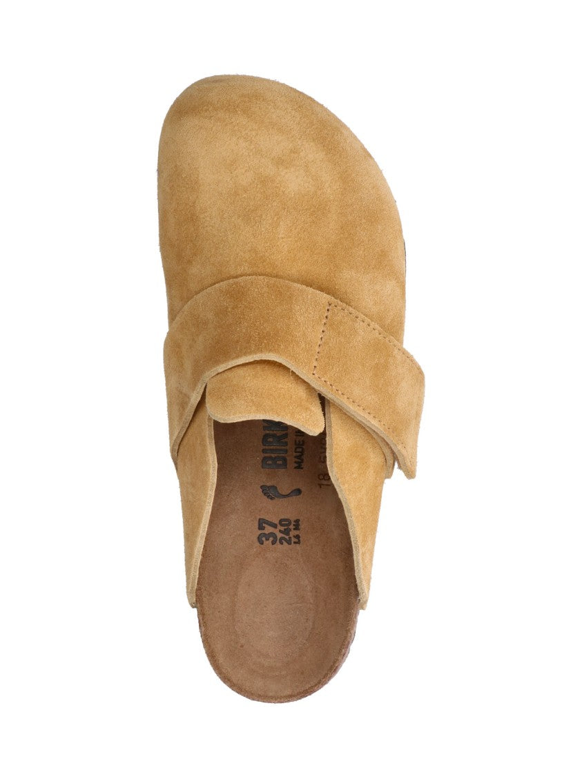 Birkenstock Beige Loma Suede Rounded Toe Mules