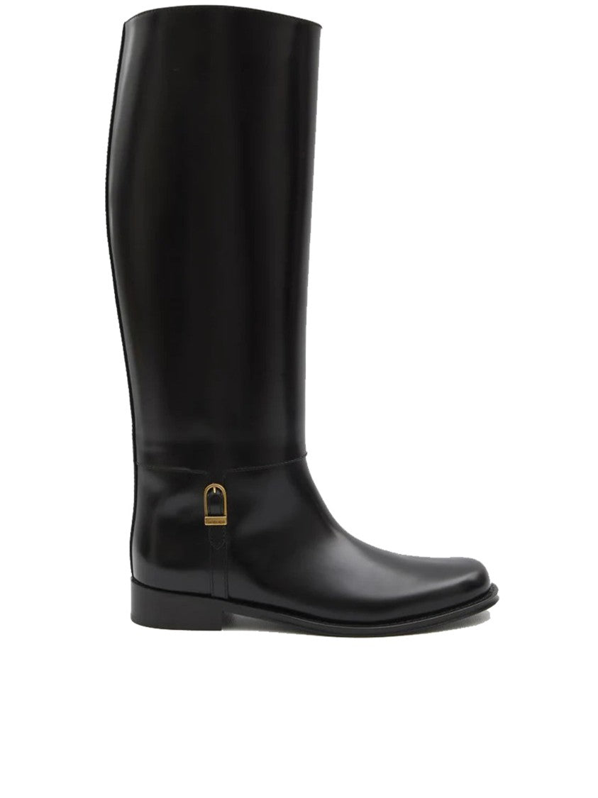 Saint Laurent Black Julia 25 Leather Boots