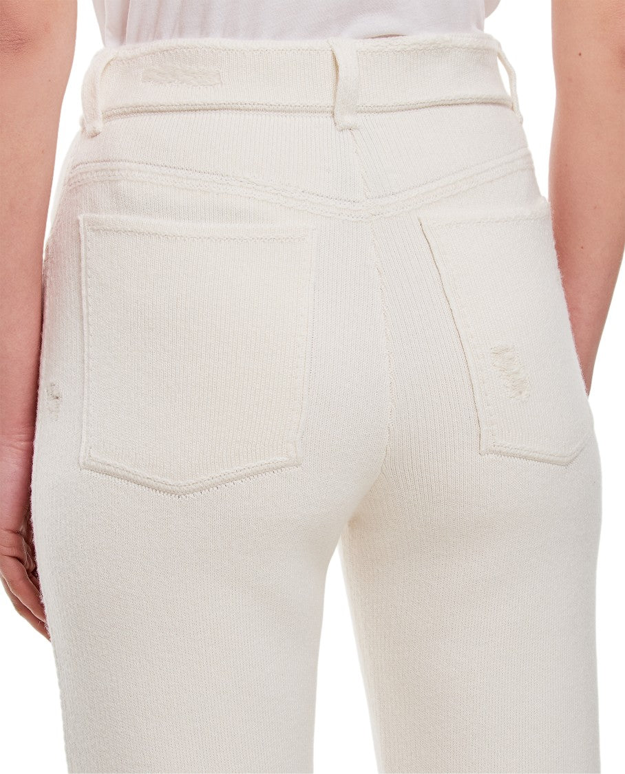Barrie Cashmere Straight Pants With Concealed Fastening And Five Pockets