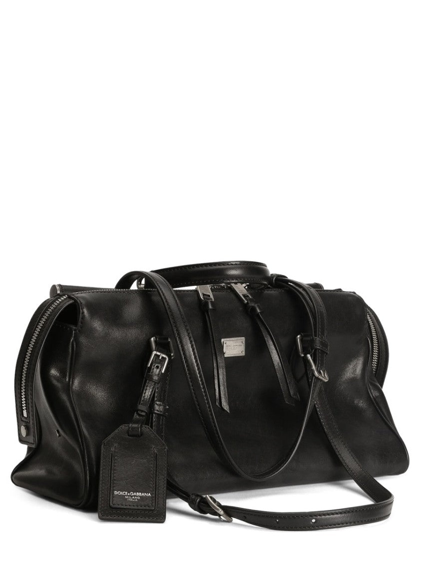 Dolce & Gabbana Black Elongated Structured Shoulder Bag