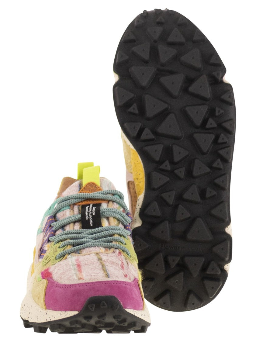 Flower Mountain Yamano 3 - Sneakers In Suede And Technical Fabric