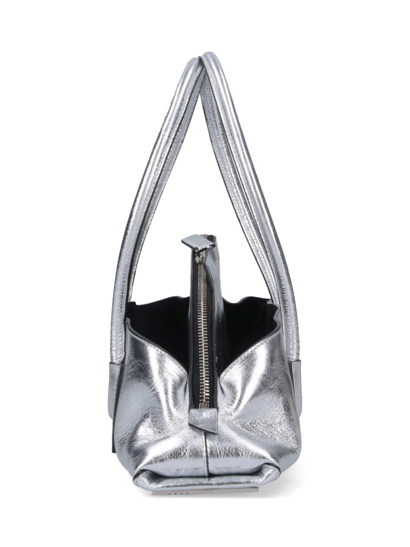 The Attico Small Handbag "La Passeggiata" – Silver