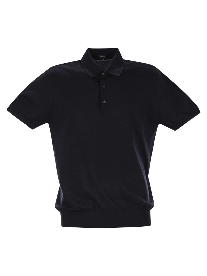 Kiton Short-Sleeved Polo Shirt In Soft Cotton