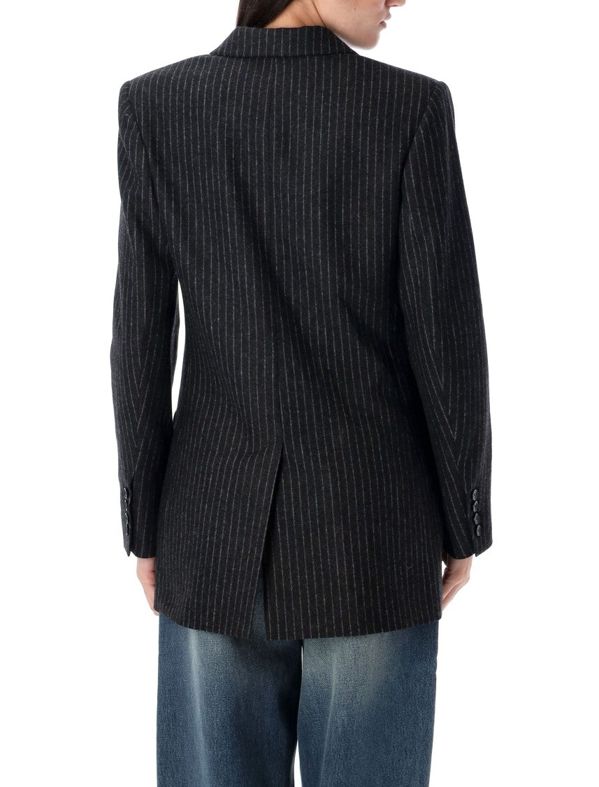 Isabel Marant Jevima Double Breasted Padded Shoulder Blazer