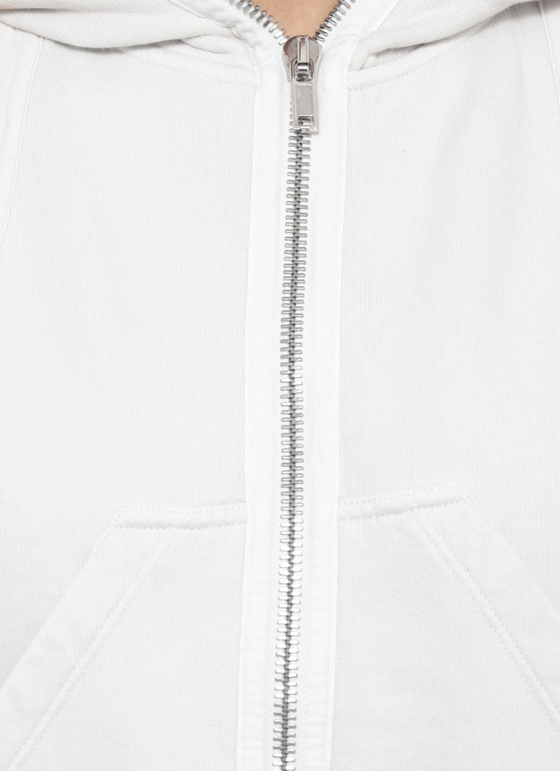 Drkshdw By Rick Owens Ivory Cyclops Sleeveless Zip Hoodie