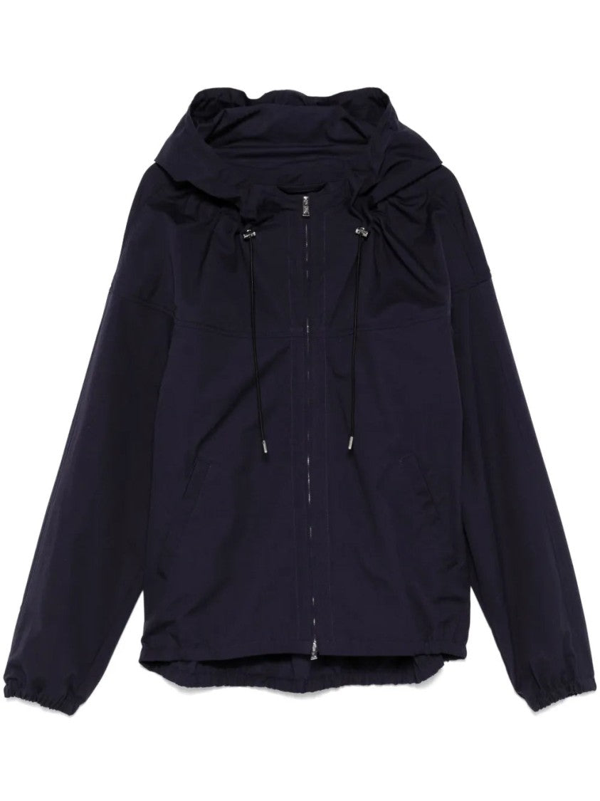 Lanvin Lightweight Hooded Windbreaker With Adjustable Drawstrings