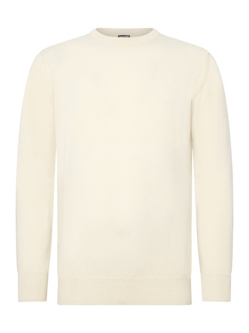 Franzese Collection Cream 3-Ply Cashmere Pullover Sweater