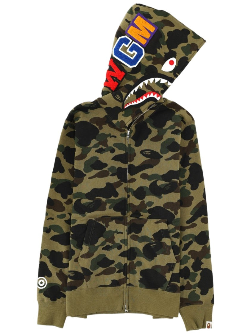 A Bathing Ape Shark Camouflage Cotton Zip-Up Hoodie