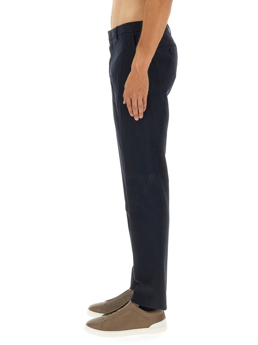 Zegna Tailored Slim Fit Blue Pants