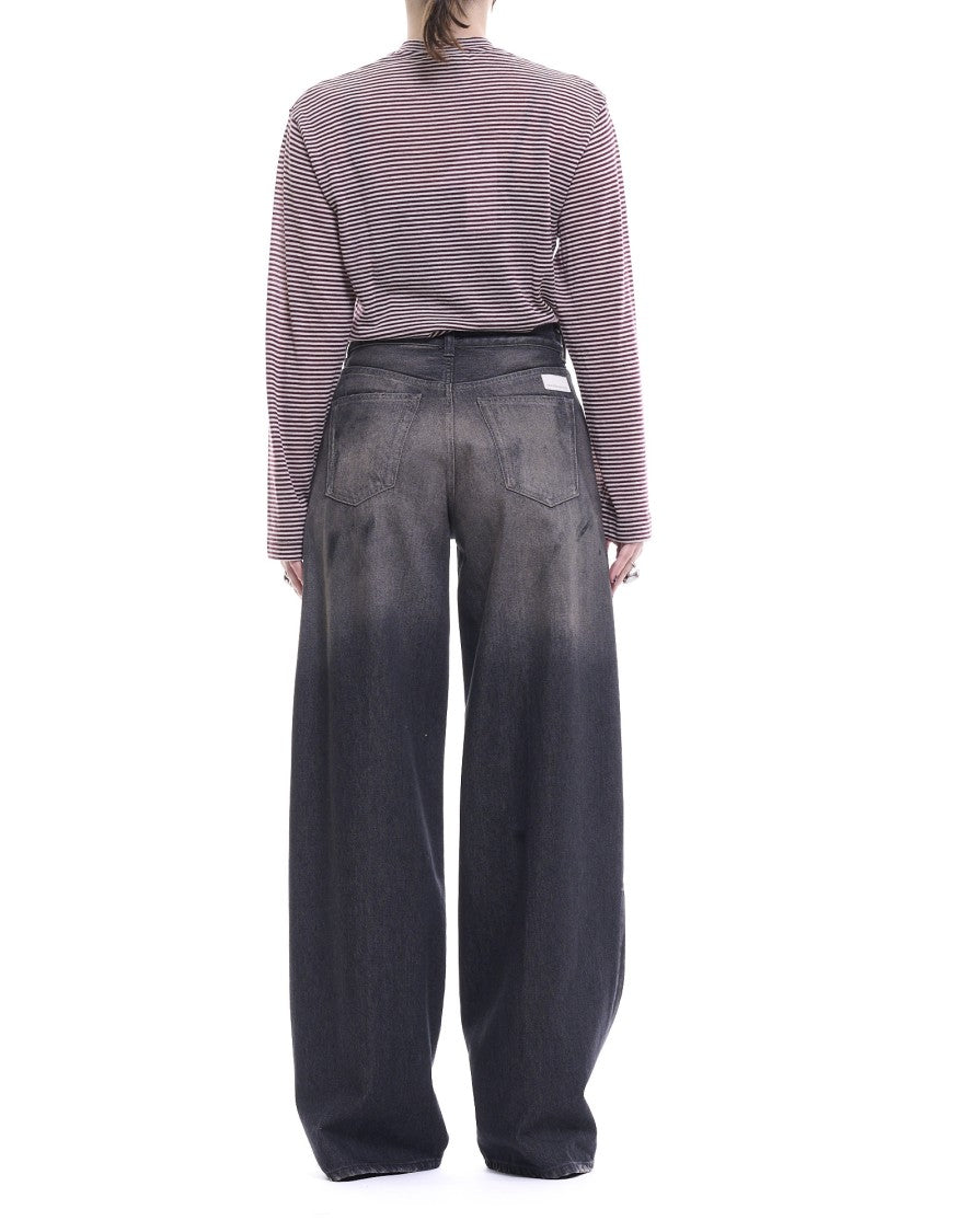 Nine In The Morning Wide-Leg Dark Wash Jeans