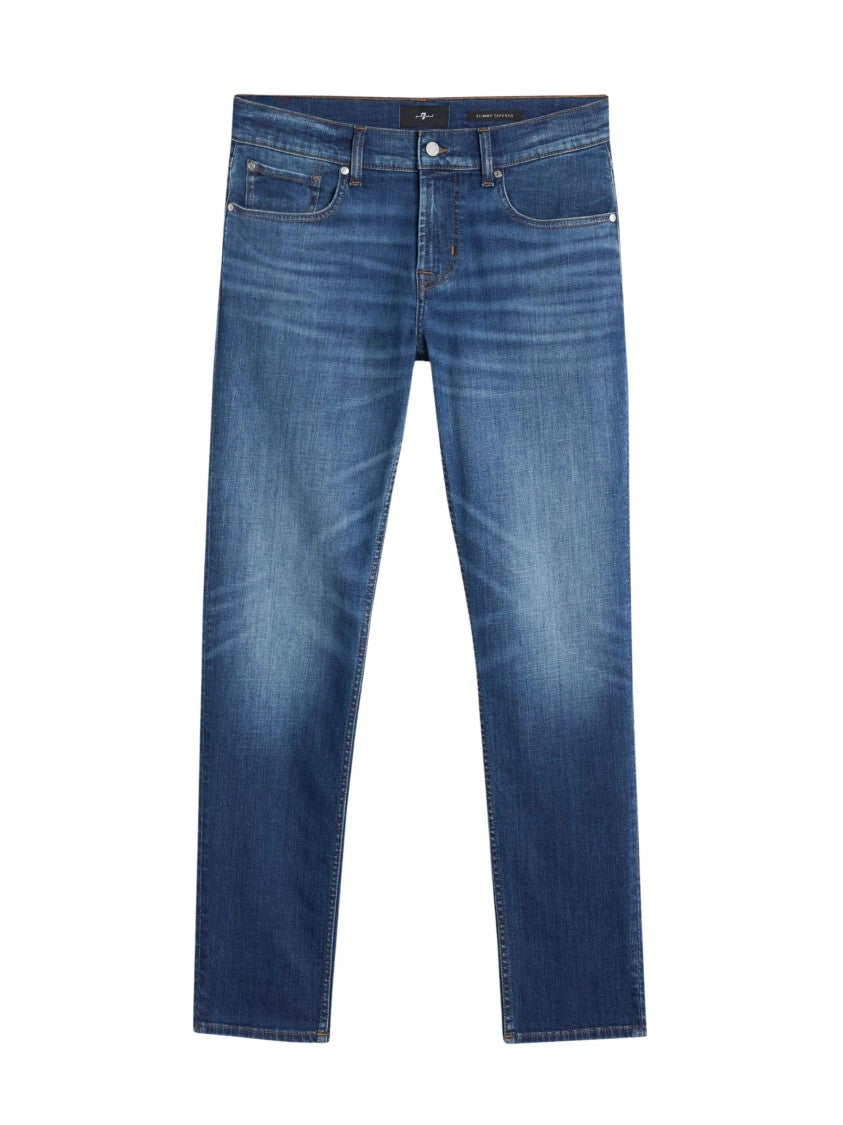 7 For All Mankind Slimmy Tapered Blue Five-Pocket Jeans