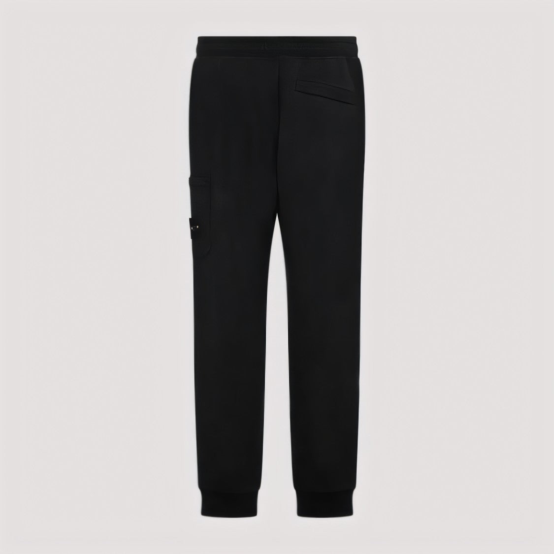 Stone Island Black Jogger Pants With Adjustable Waist And Cargo Pocket